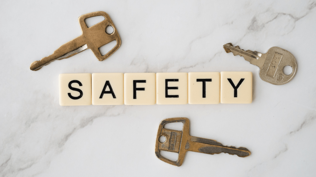 a spelled out picture for the word "safety"