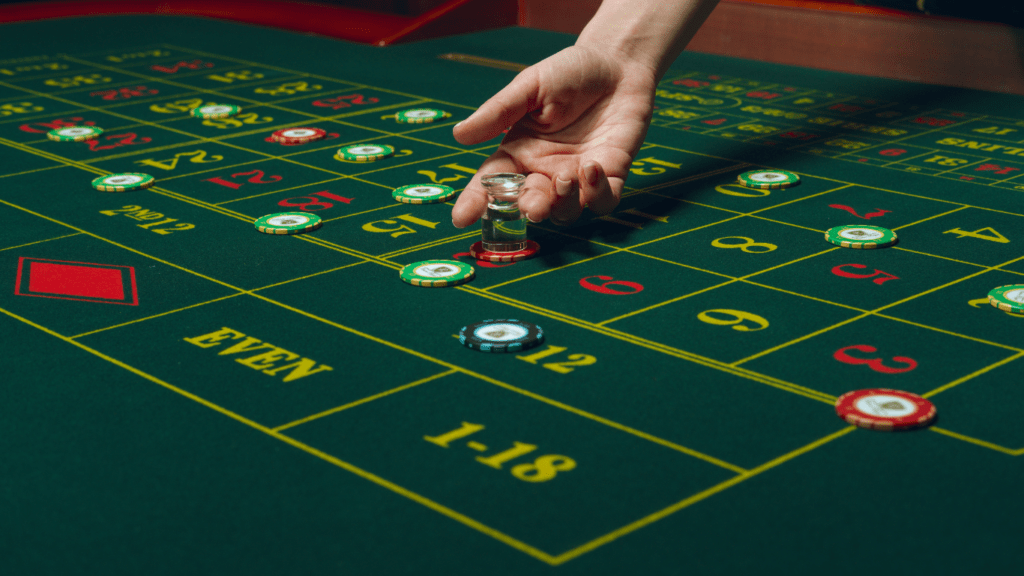 a person playing casino