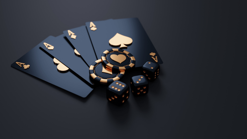 deck of cards and coins in gaming